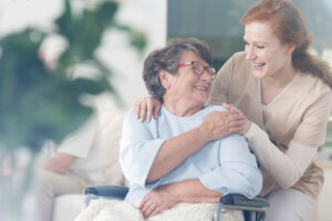 Home Health Caregiver with senior patient